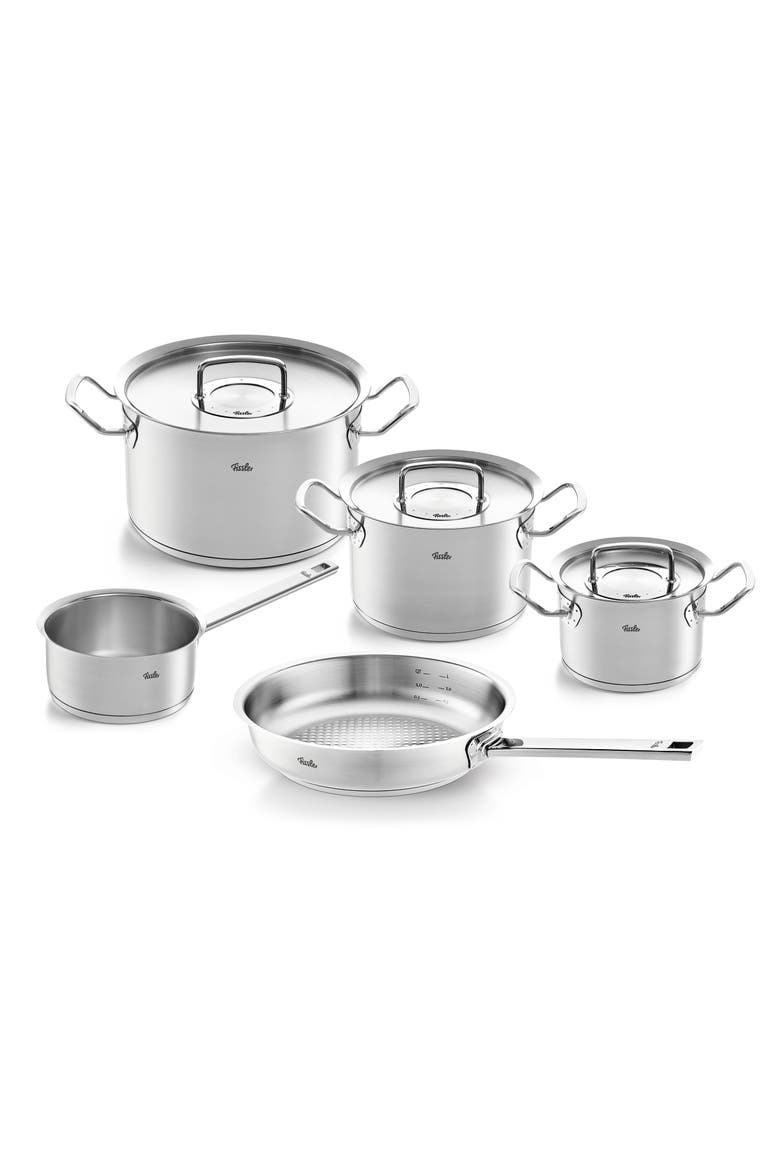 Original-Profi Collection Stainless Steel Set with Metal Lids, Main, color, Stainless Steel