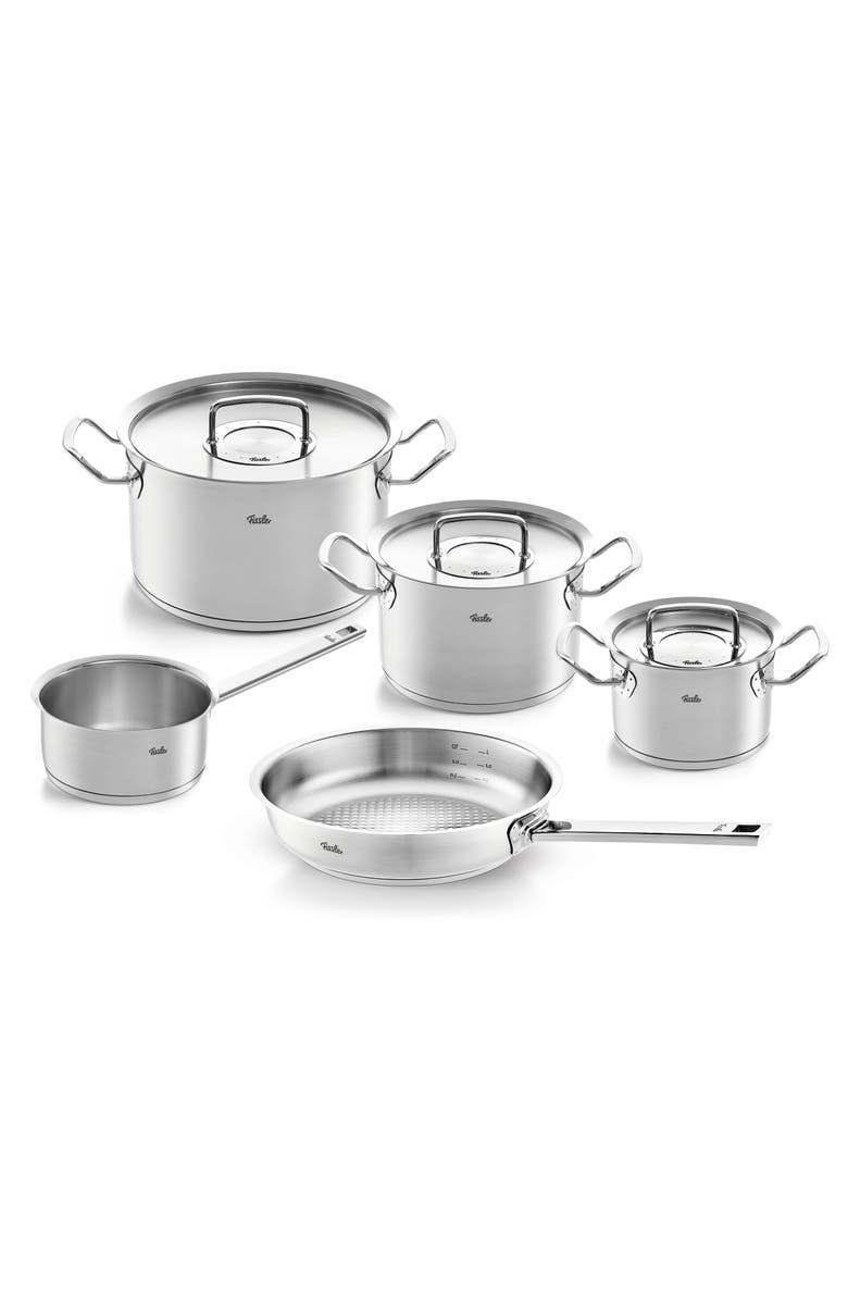 Fissler Original-Profi Collection Stainless Steel Set with Metal Lids, Main, color, Stainless Steel