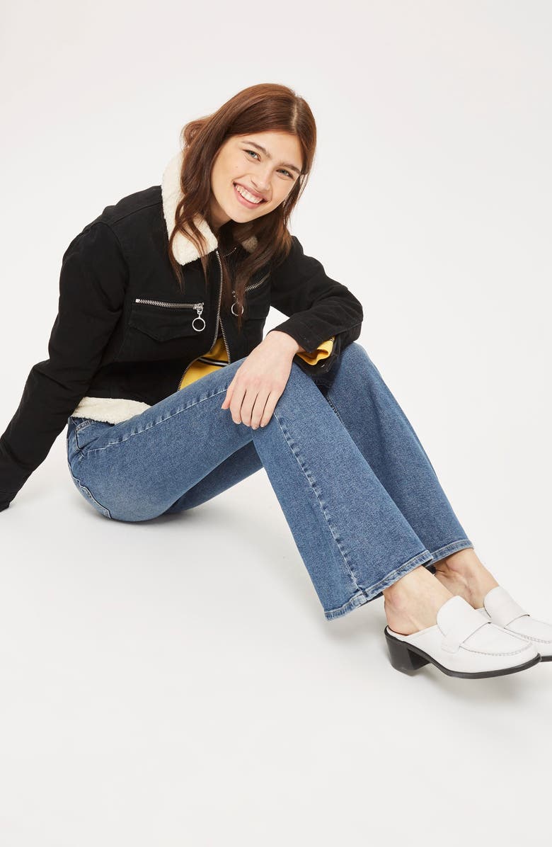 Topshop Jamie High Waist Flare Leg Jeans, Alternate, color,