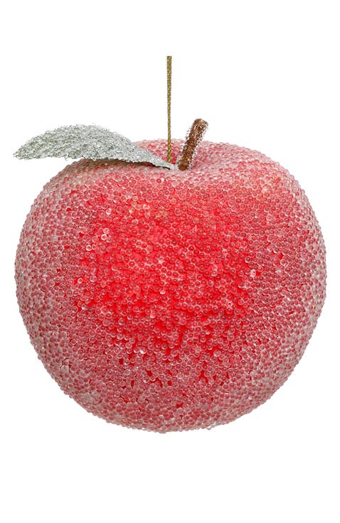 Frosted Apple Ornament , Box of 6