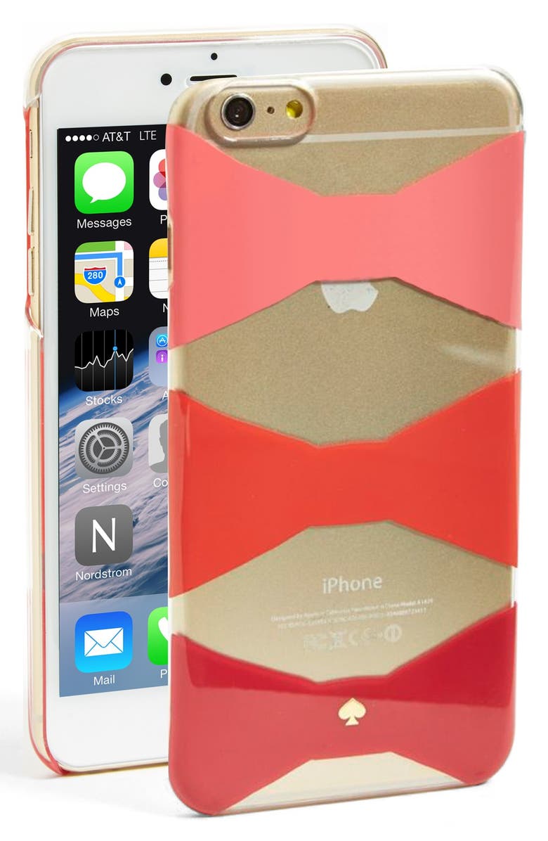 Kate Spade New York 'bow tiles' iPhone 6 Plus & 6s Plus hard shell case, Main, color, 