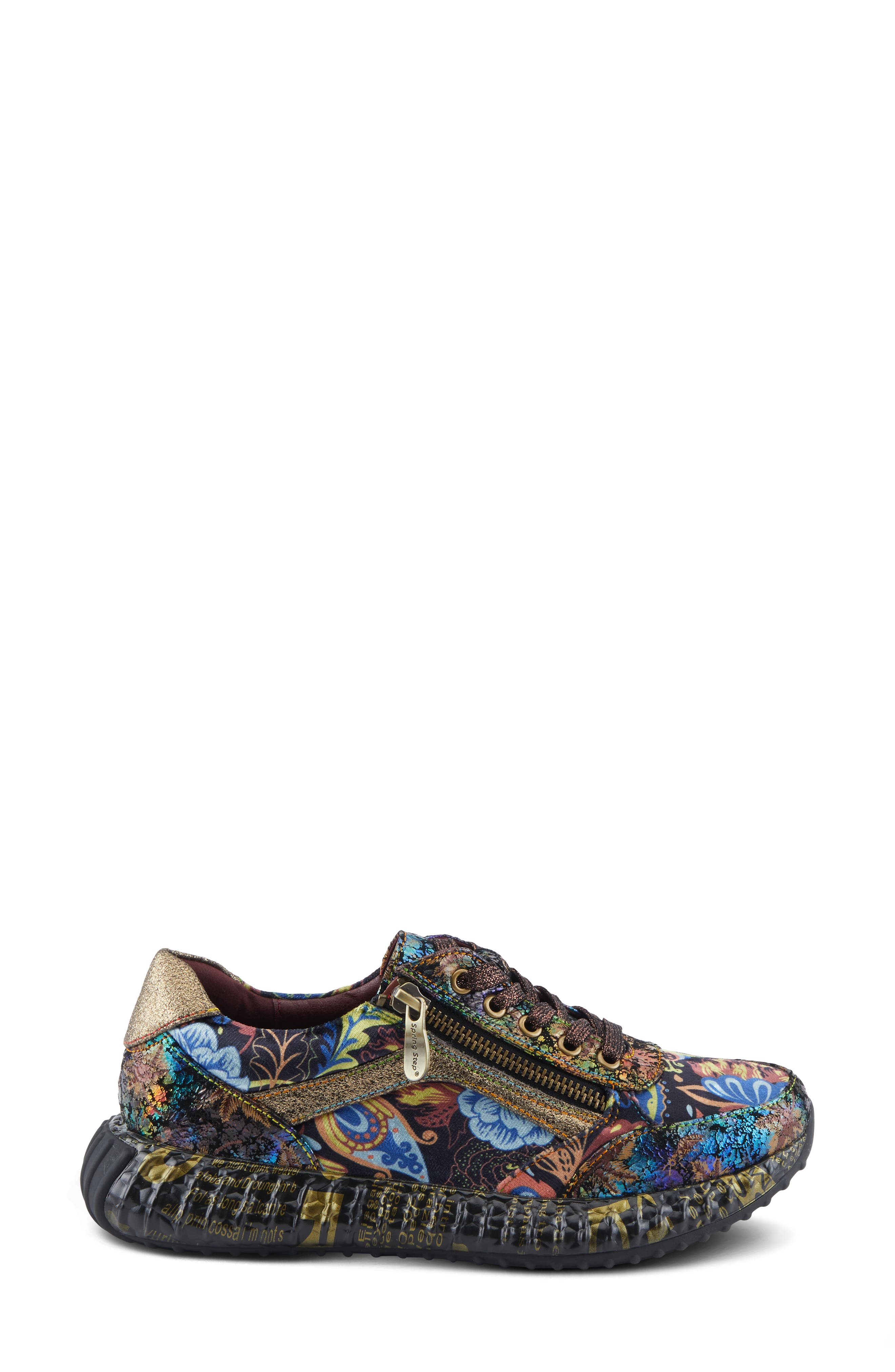 Javana Platform Sneaker, Alternate, color, GOLD MULTI