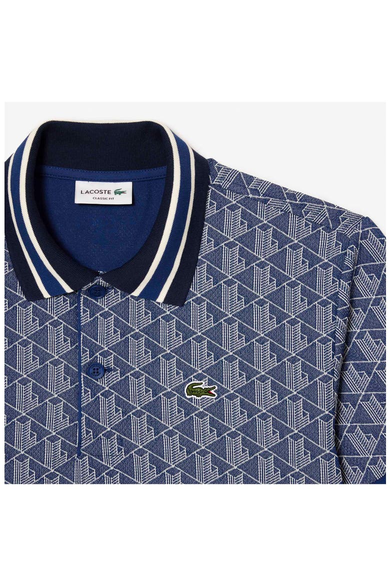 Monogram Jacquard Polo, Alternate, color, QIE METHYLENE/ FARINE