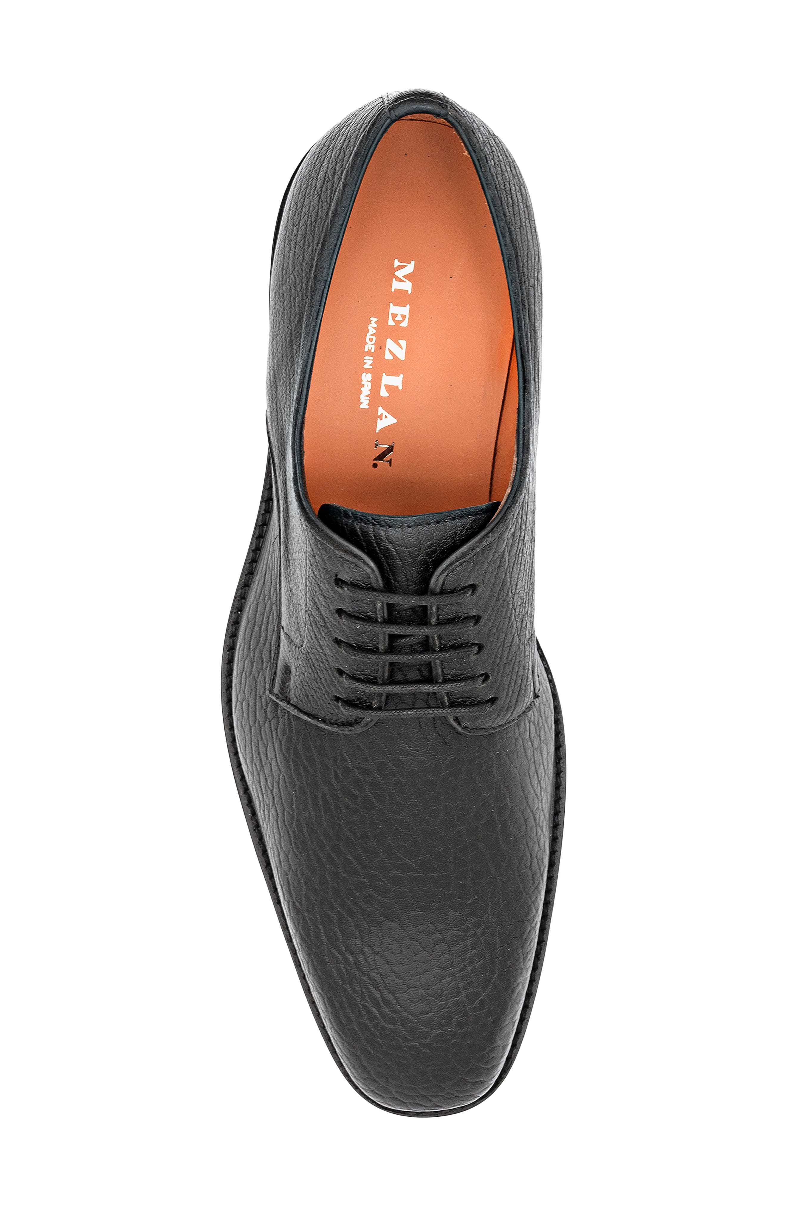 Grained Leather Derby, Alternate, color, BLACK