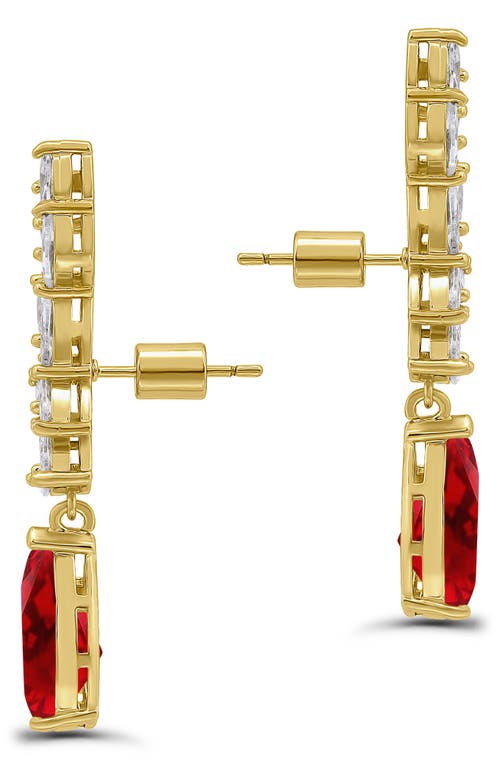 Christian Siriano Pear Cubic Zirconia Cluster Drop Earrings In Multi