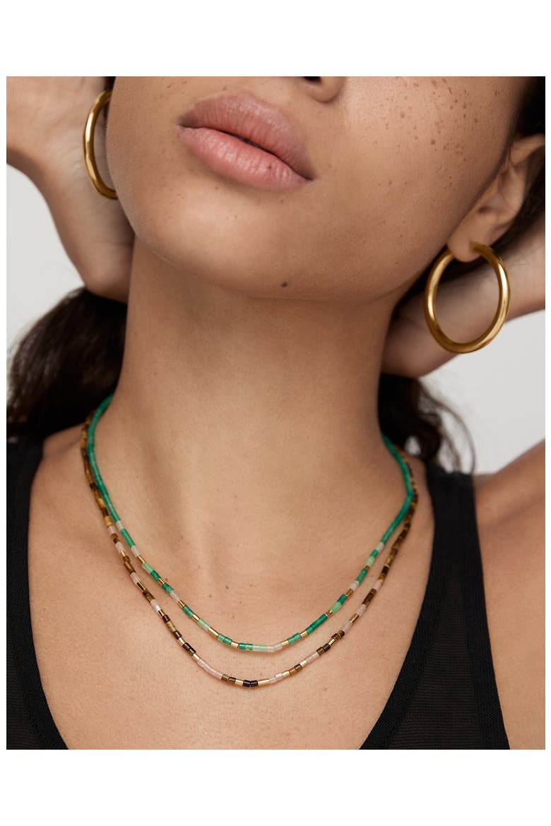 Delphi Beaded Necklace, Alternate, color, 18K GOLD VERMEIL / GREEN ONYX