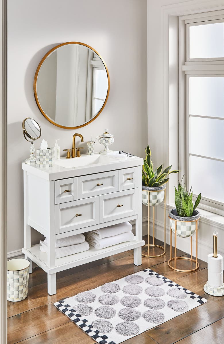 MACKENZIE CHILDS Sterling Dot Bath Rug, Alternate, color, 