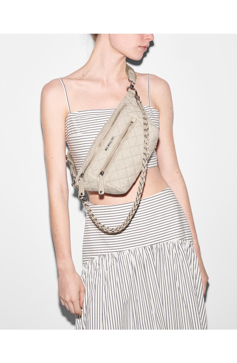 MZ Wallace Small Crosby Quilted Nylon Convertible Sling Bag, Alternate, color,