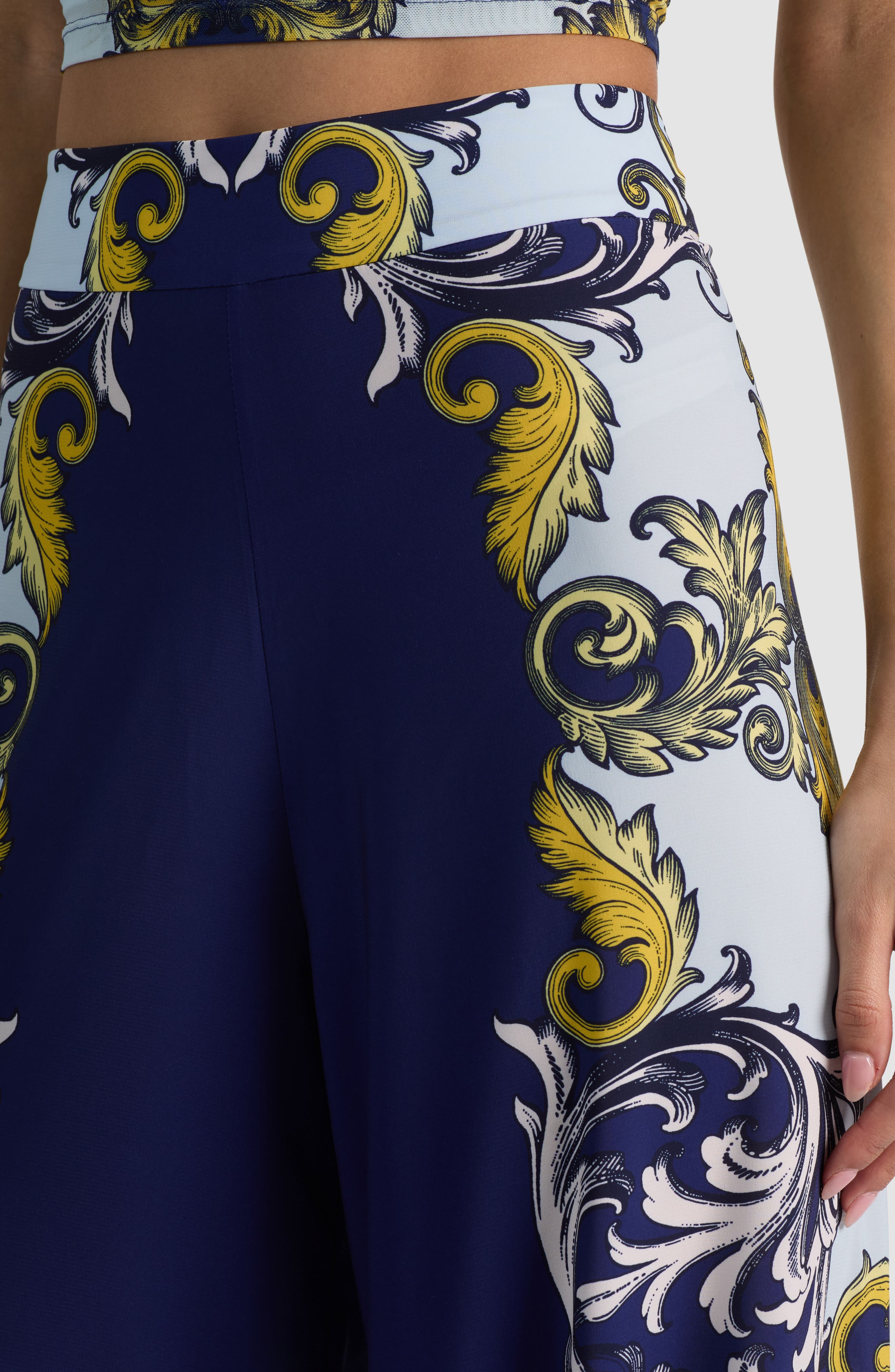 Athena Scarf Print Wide Leg Pants (Women) | Nordstrom