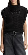 BOSS Fastina Cable Stitch Sleeveless Sweater