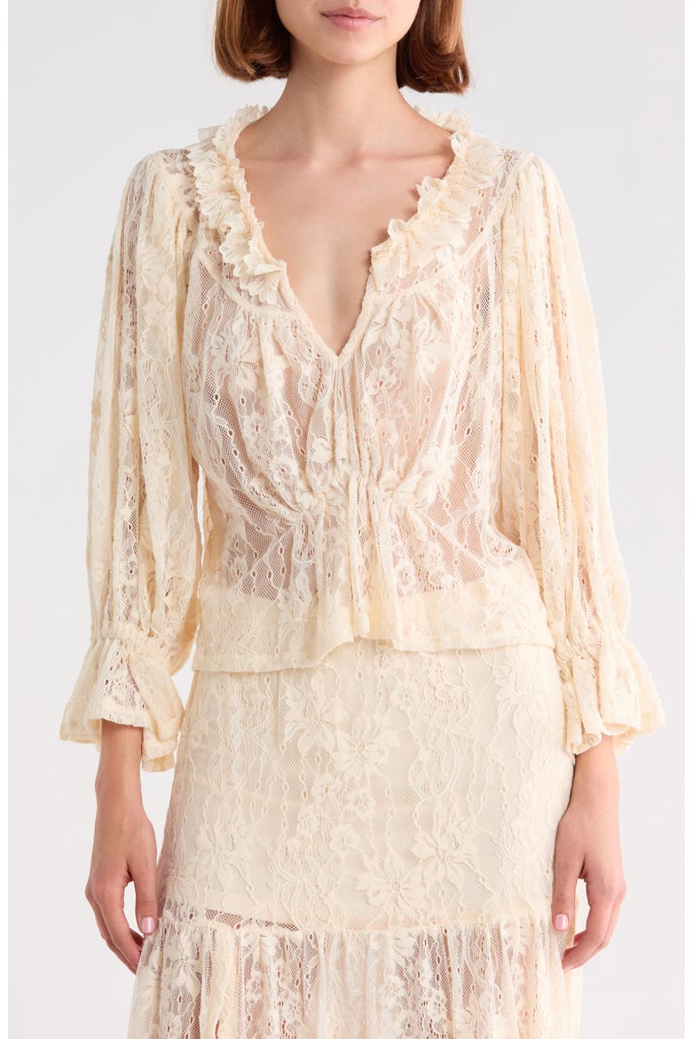 Claudine Lace Top, Main, color, CHALK