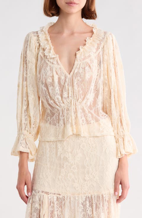 Claudine Lace Top