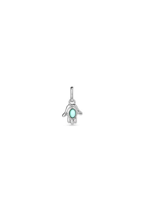 Sterling Silver Plated Charm in The Shape of a Hand
