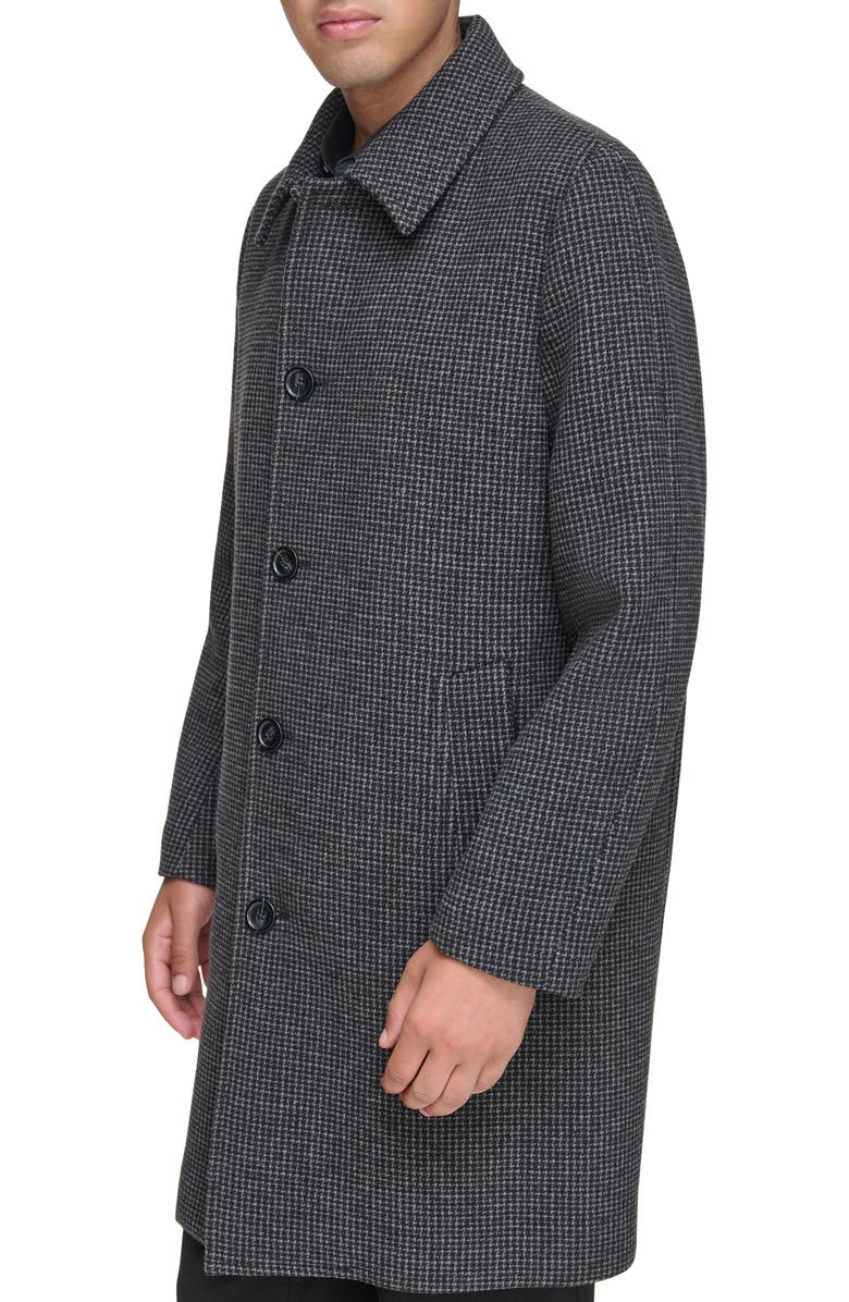 Andrew Marc Rennell Wool Blend Coat, Alternate, color, Charcoal Houndstooth