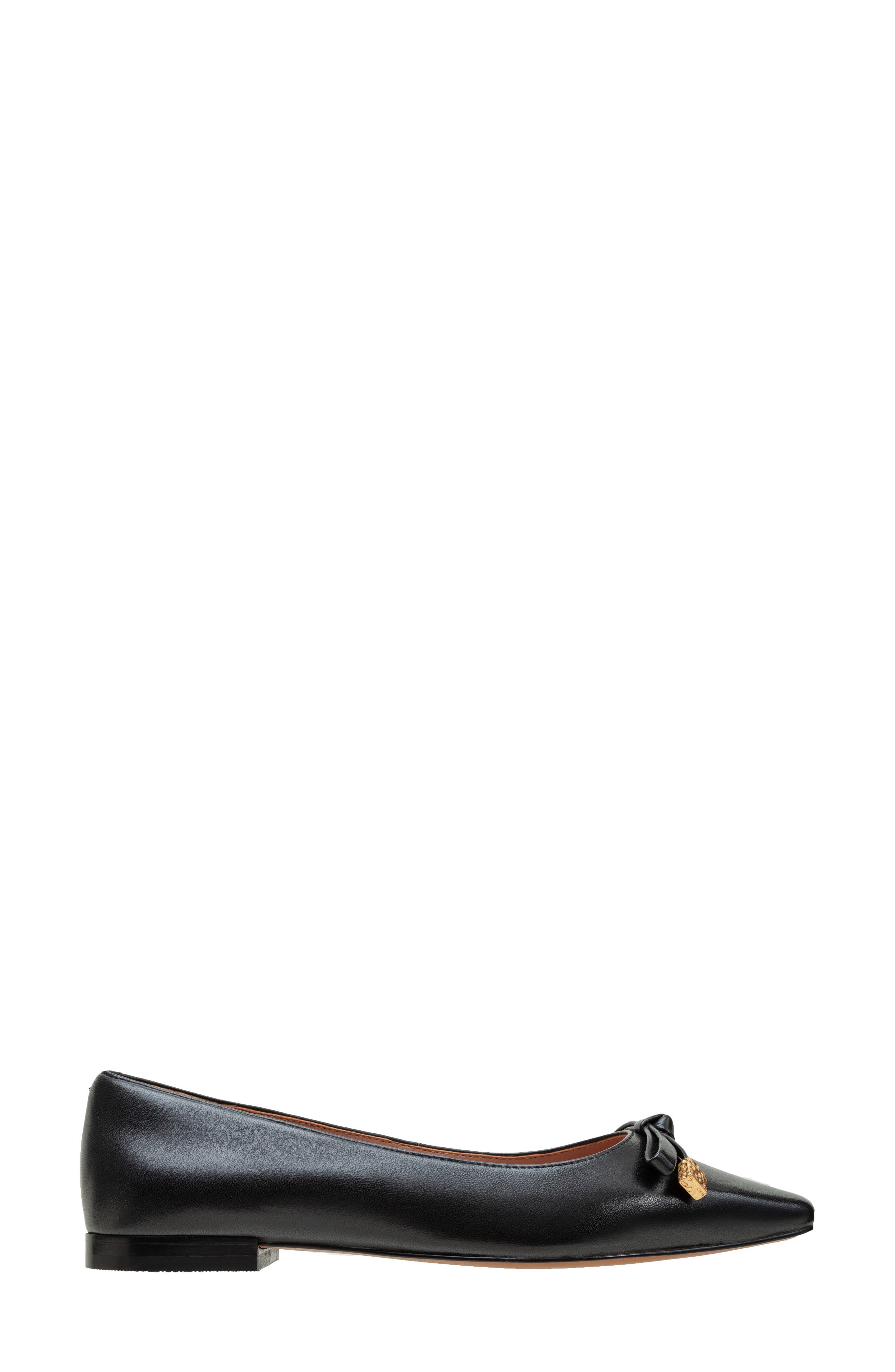 Linea Paolo Nicolis Pointed Toe Flat, Alternate, color, Black