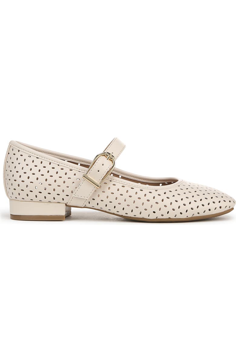 LifeStride Cameom Perforated Ballet Flat, Alternate, color, Cream