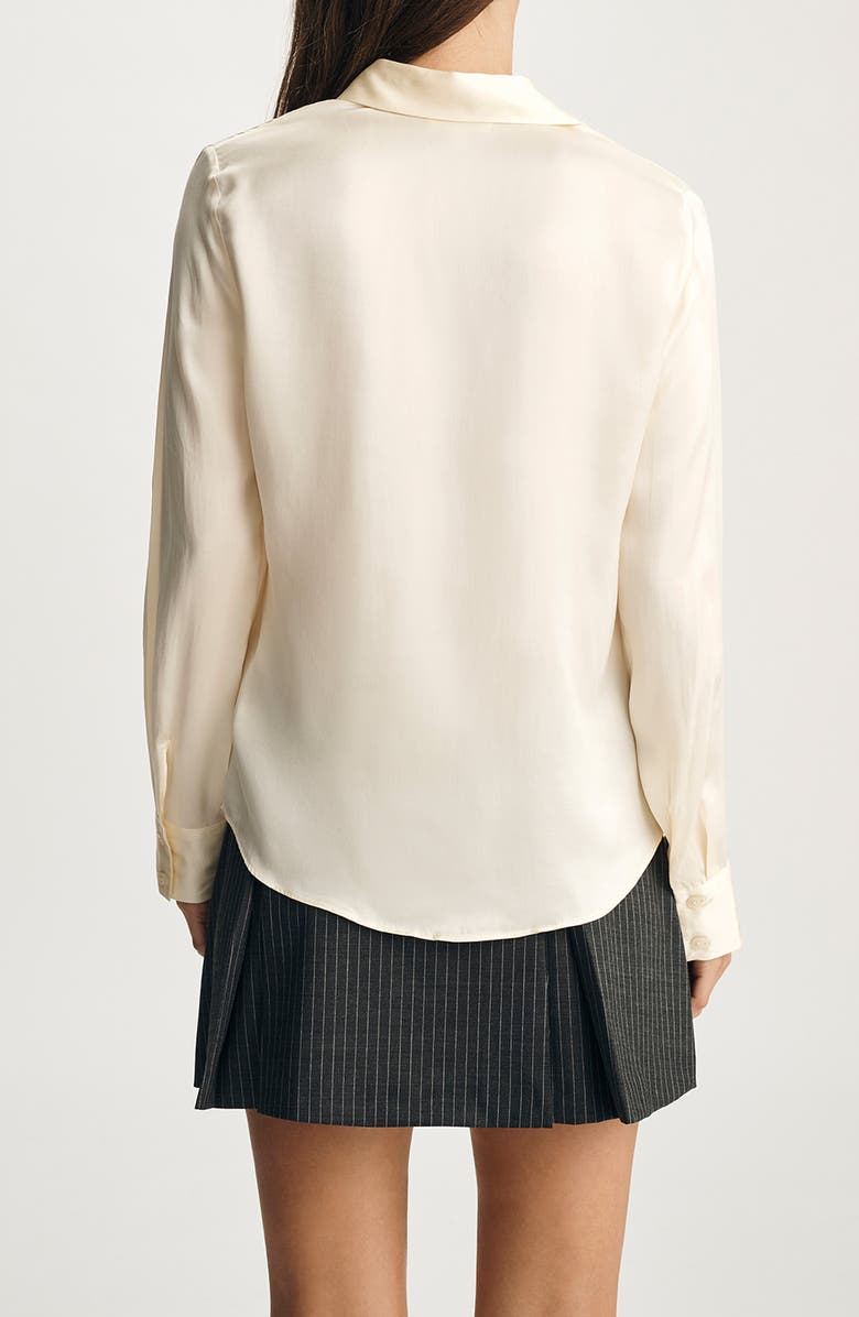 Mavi Jeans Slim Fit Silk Button-Up Shirt, Alternate, color, 