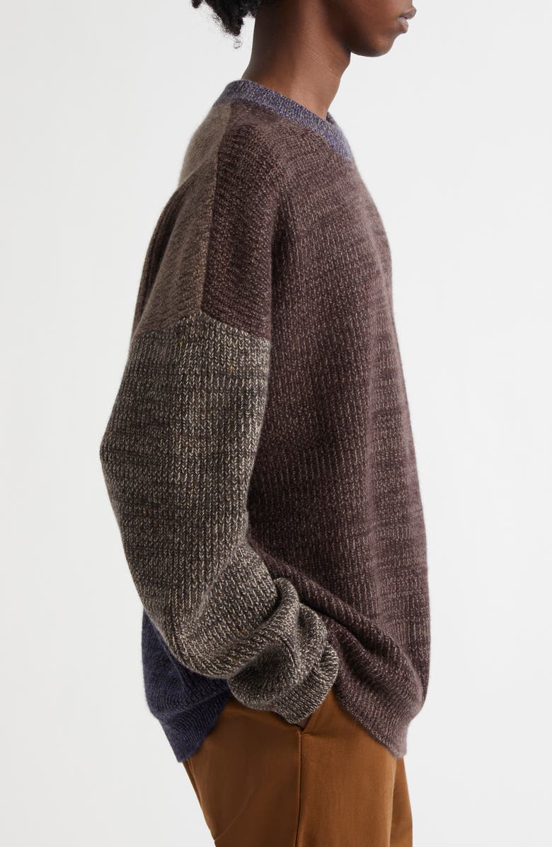 Waste Yarn Project Odd Colorblock One of a Kind Sweater, Alternate, color, Dark/ Med Multi