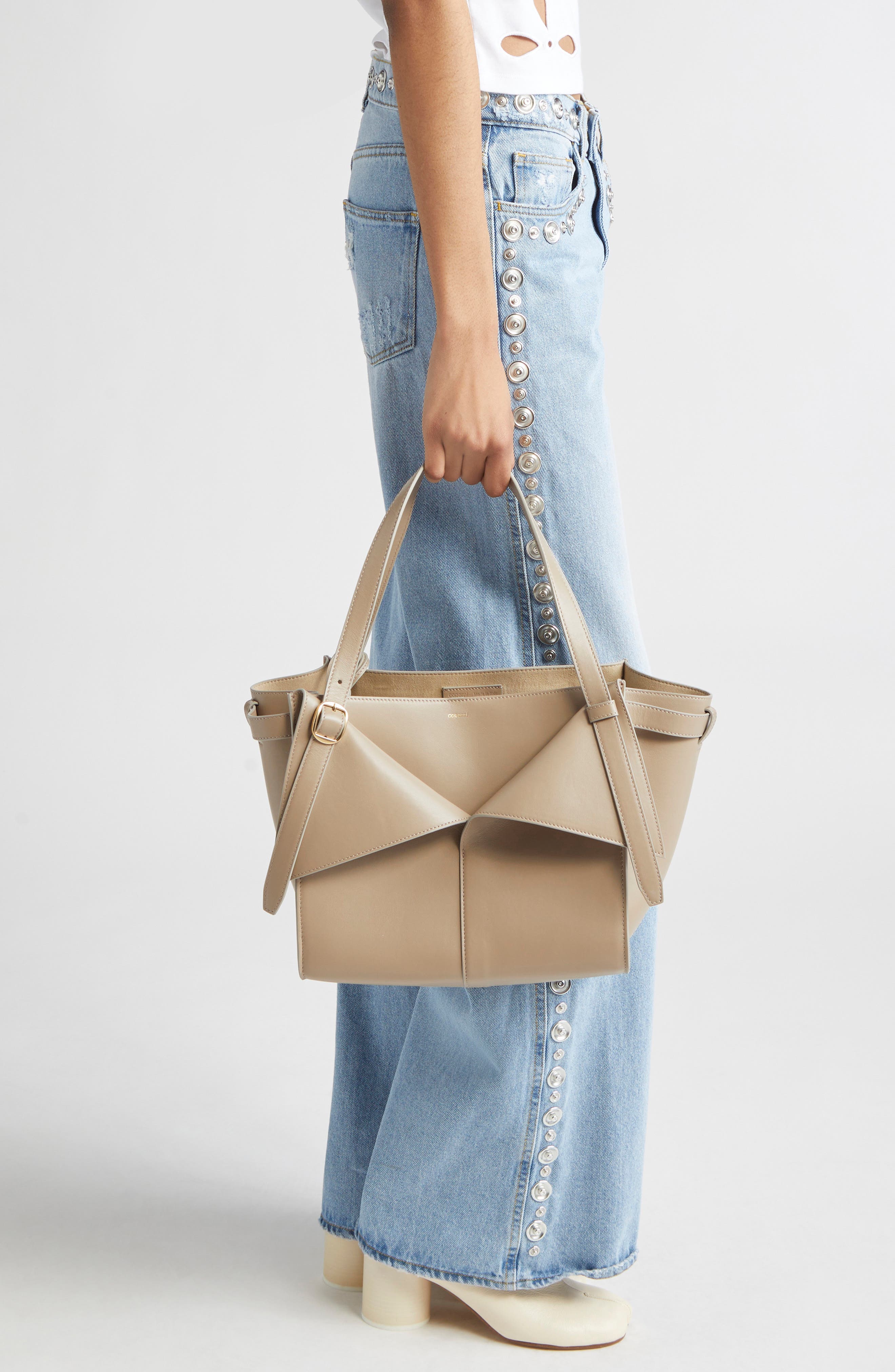 Coperni Medium Belt Cabas Leather Tote, Alternate, color, 