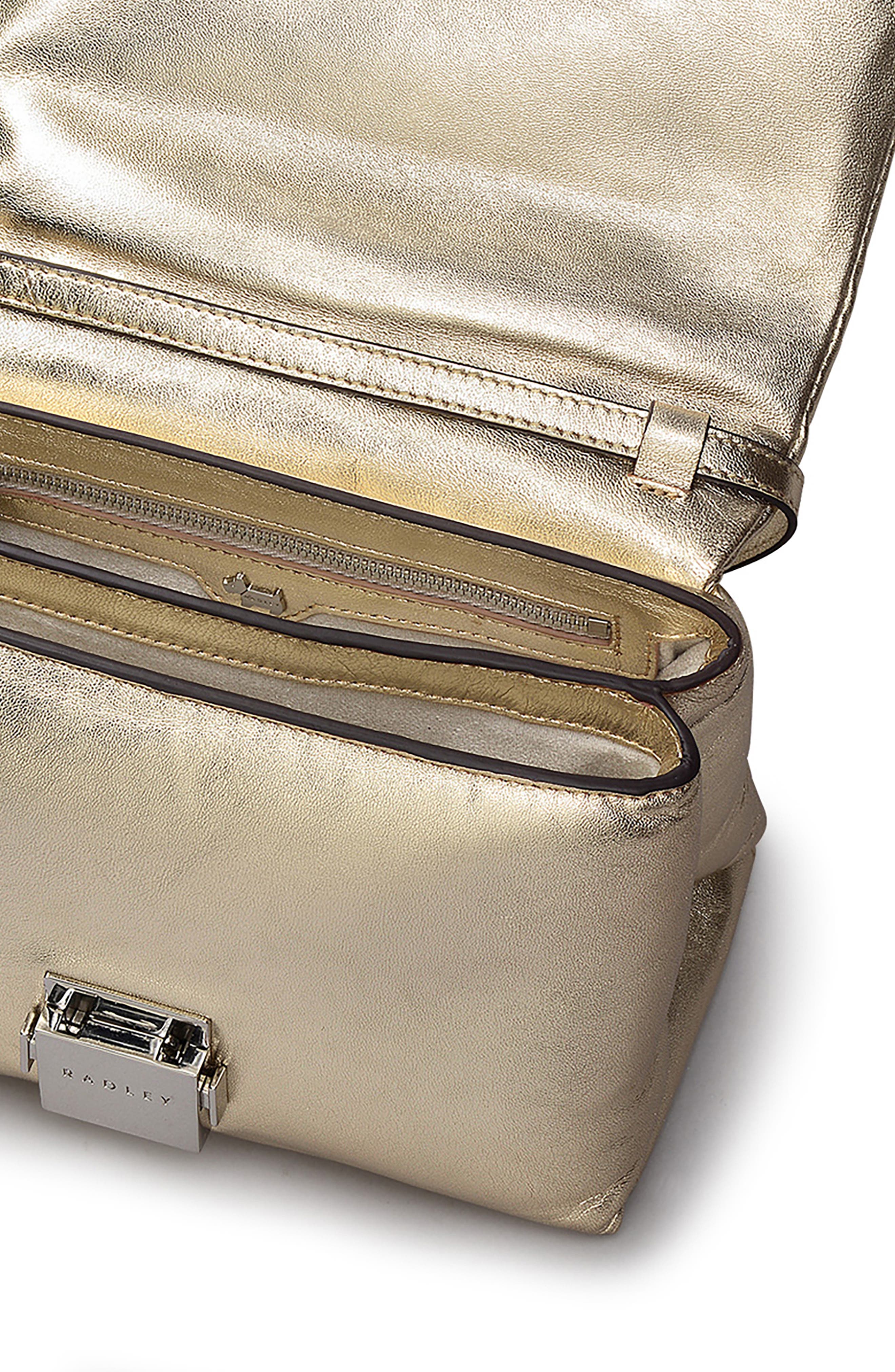 Radley Bondcourt Flap Crossbody Bag, Alternate, color, Icy Gold