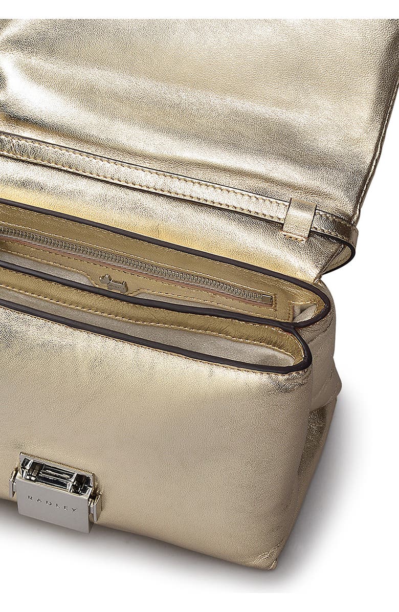 Radley Bondcourt Flap Crossbody Bag, Alternate, color, Icy Gold