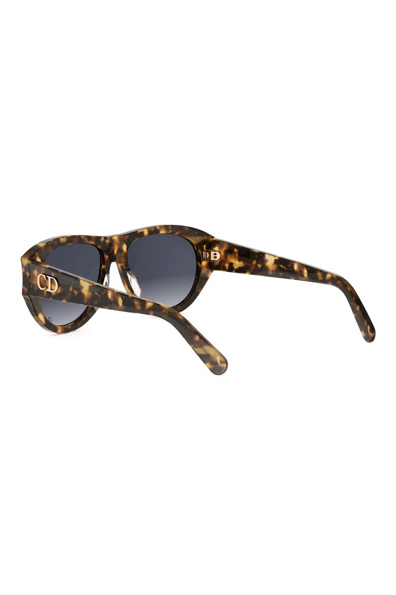 'DiorGlow A1I 55mm Gradient Pilot Sunglasses, Alternate, color, BLONDE HAVANA / GRADIENT SMOKE