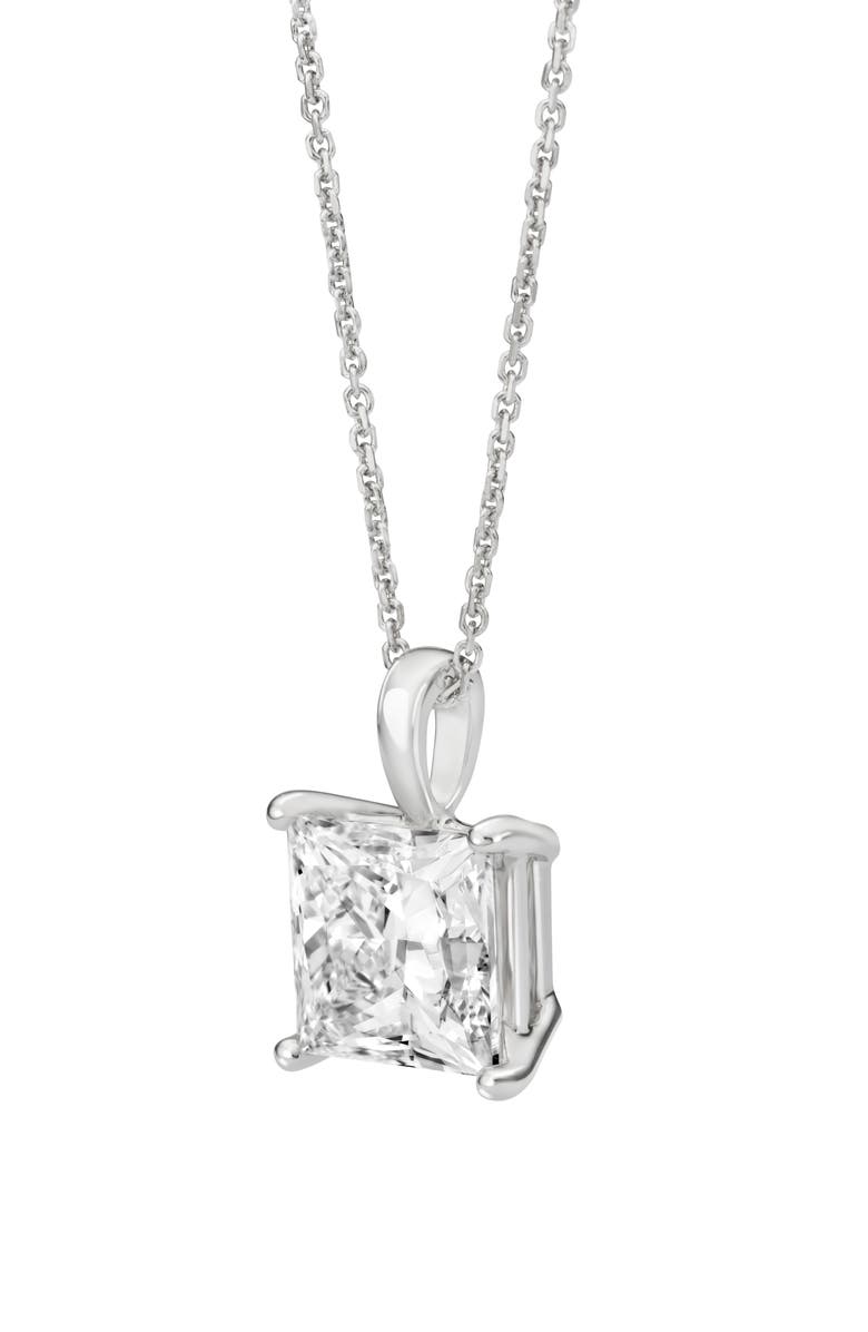 LIGHTBOX 3-Carat Lab-Grown Diamond Princess Cut Pendant Necklace, Alternate, color, 