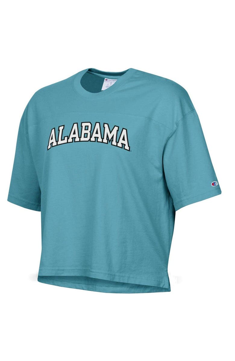 Champion Women's Champion Aqua Alabama Crimson Tide Vintage Wash Boxy Crop T-Shirt, Alternate, color, Aqua
