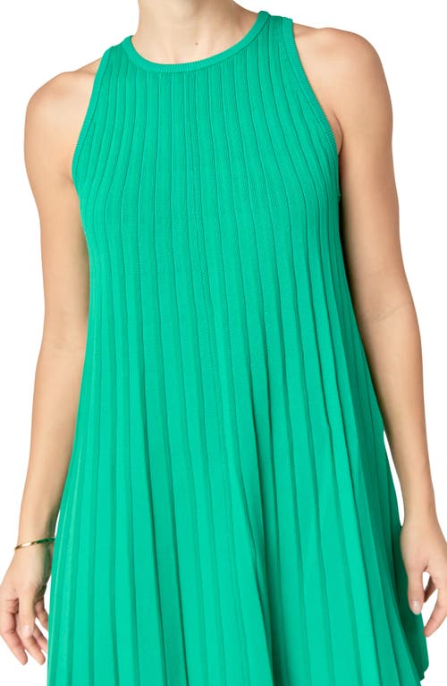 ENGLISH FACTORY ENGLISH FACTORY PLEATED A-LINE KNIT MINIDRESS