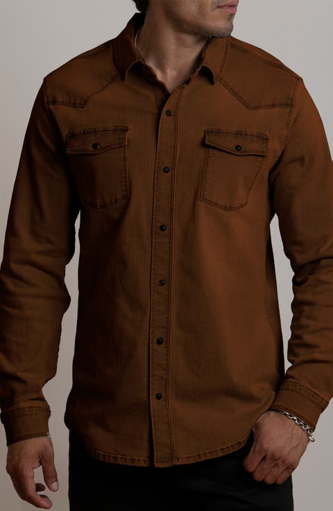 Big Sky Western Stretch Denim Shirt