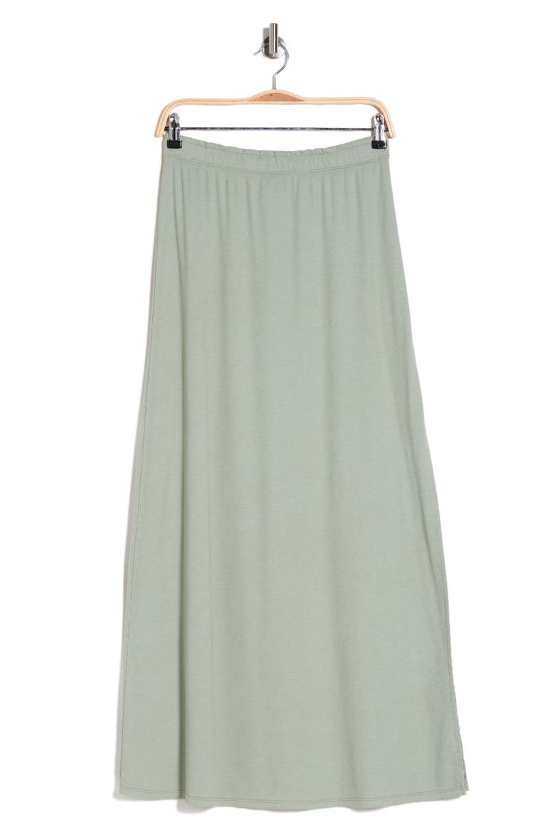 Rib Maxi Skirt, Alternate, color, SAGE