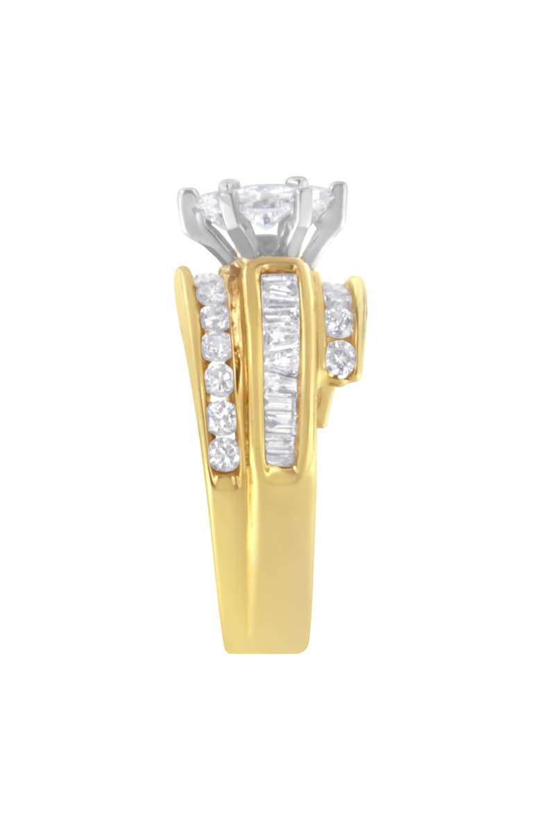 Haus of Brilliance 14KT Two-Toned Diamond Cocktail Ring, Alternate, color, Yellow Gold