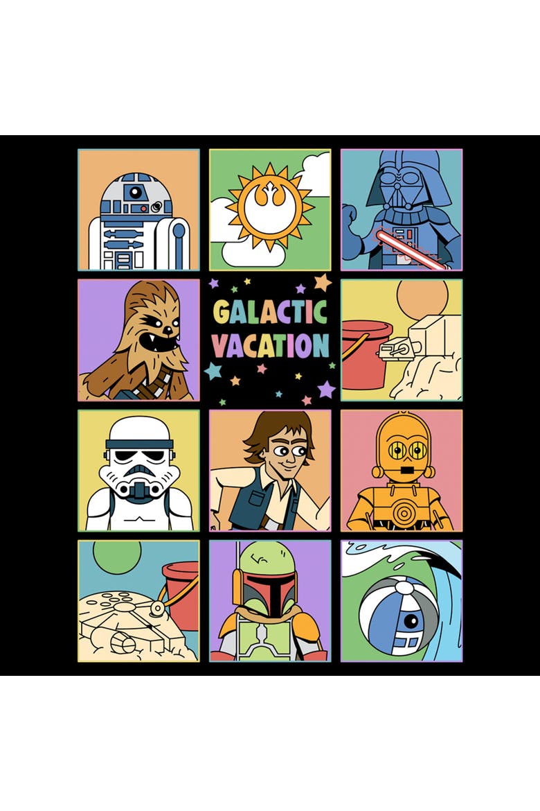 Men's Star Wars Galactic Vacation  Graphic T-Shirt, Alternate, color, Black