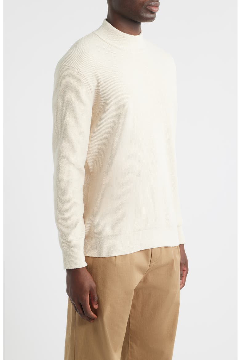 Davy 6429 Ribbed Mock Neck Sweater, Alternate, color, IVORY