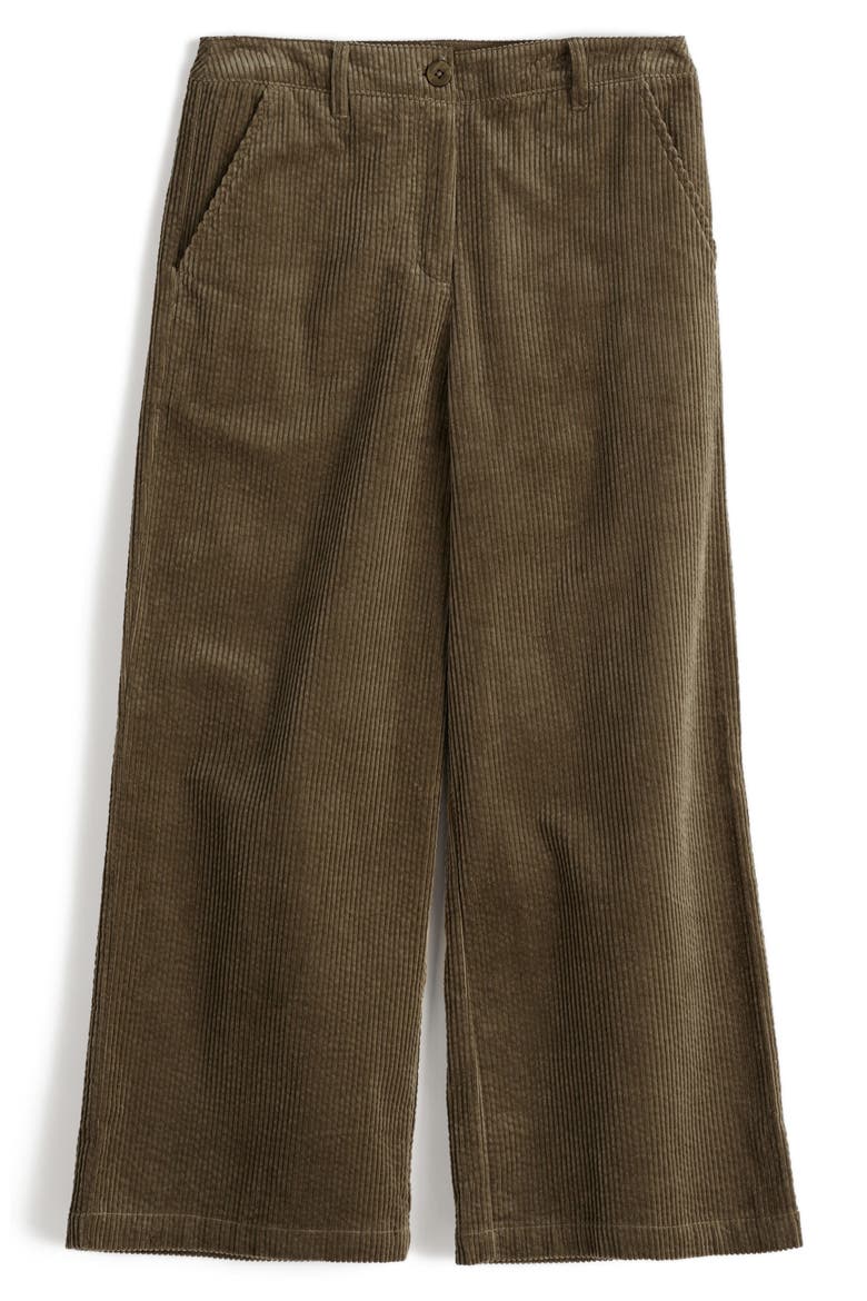 Asphodel Crop Wide Leg Corduroy Pants, Alternate, color, DARK SEAGRASS