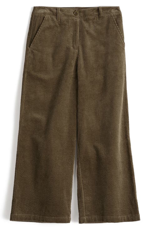 Asphodel Crop Wide Leg Corduroy Pants