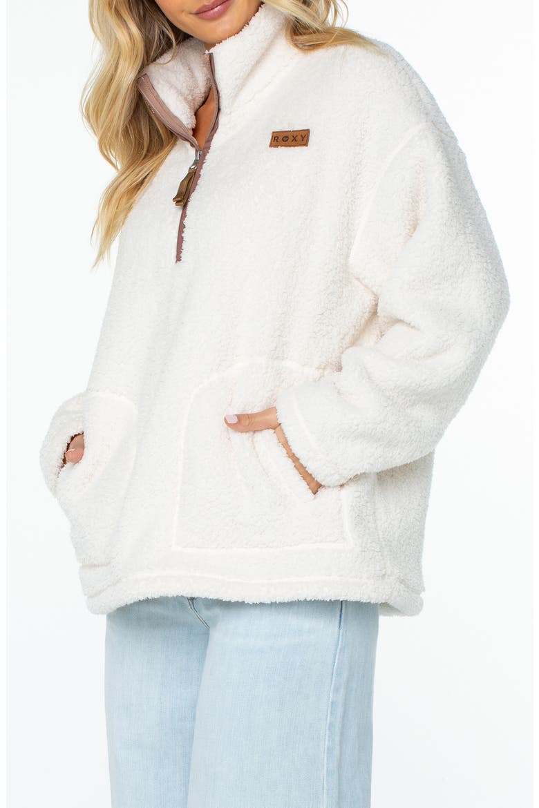 Cozy Day Half Zip Sweater, Alternate, color, PARCHMENT