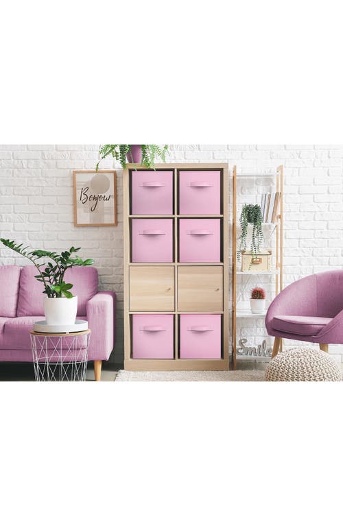 Sorbus Collapsible Storage Cube In Pastel Pink