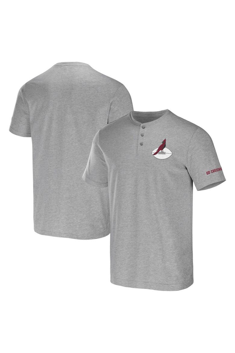 Men's NFL x Darius Rucker Collection by Fanatics Heather Gray Arizona Cardinals Henley T-Shirt, Main, color, Heather Gray