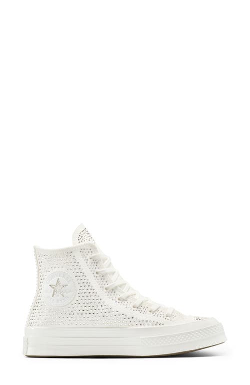 Converse Unisex Chuck 70 Swarovski® Embellished Canvas High Top Sneaker In White