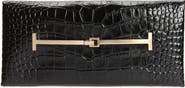 TOM FORD Arc Croc Embossed Leather Clutch