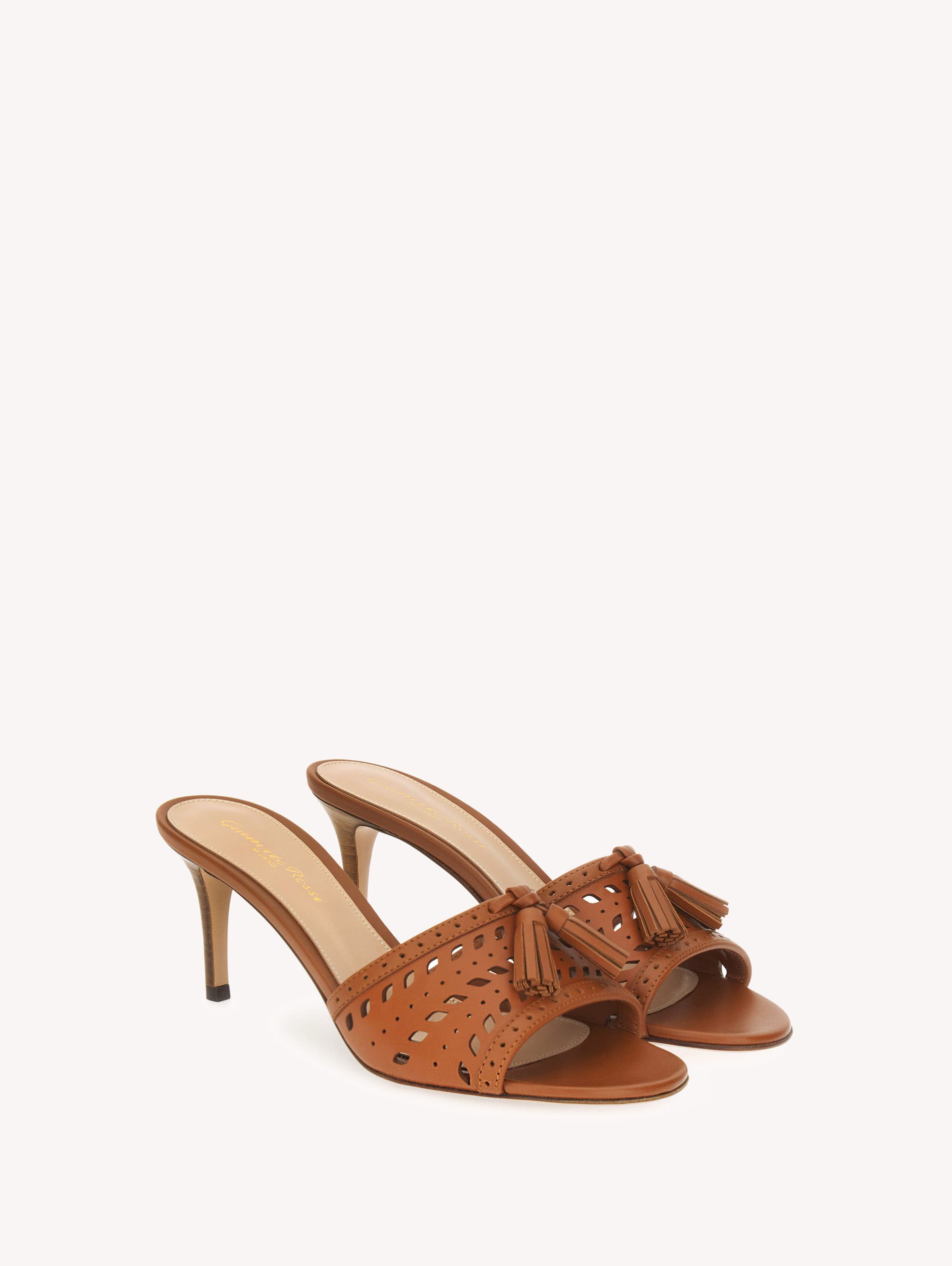 Gianvito Rossi Fes Mules, Alternate, color, Brown Calf Leather