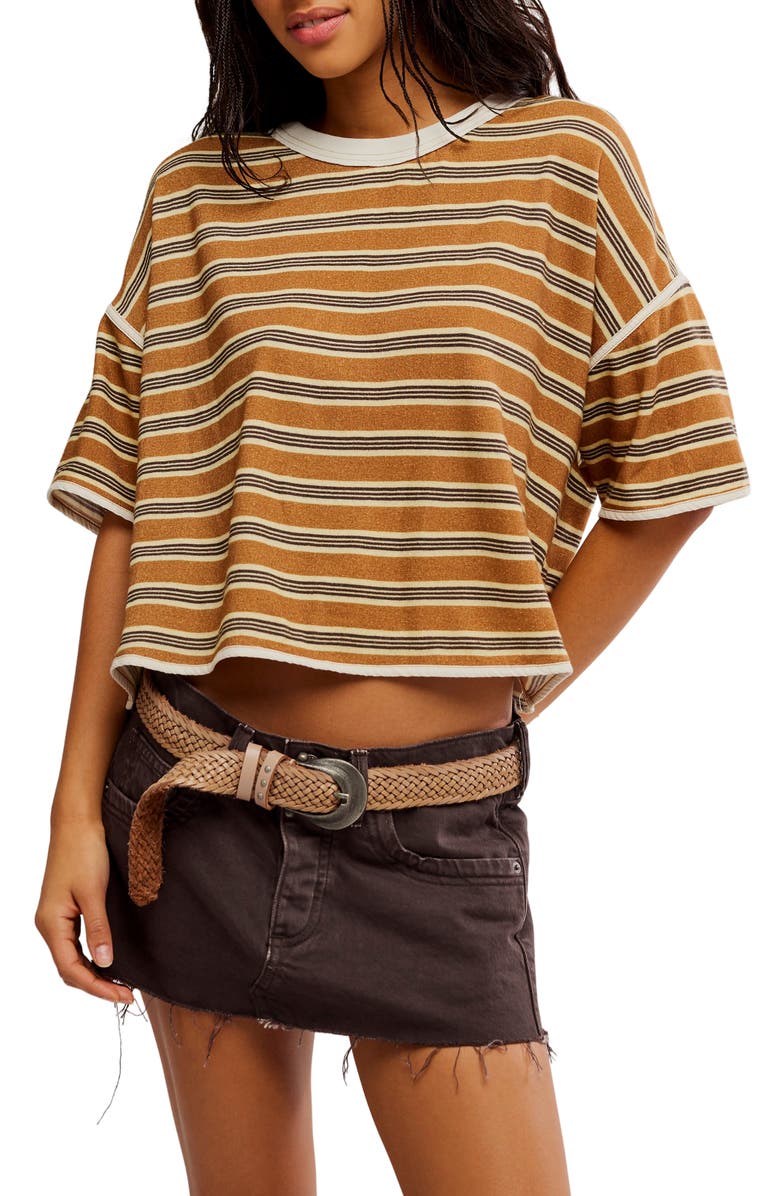 Free People Clean Rugby Stripe Cotton Top, Main, color,
