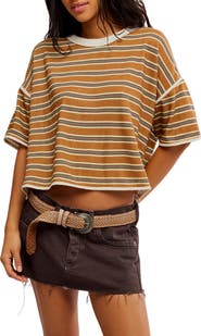 Free People Clean Rugby Stripe Cotton Top