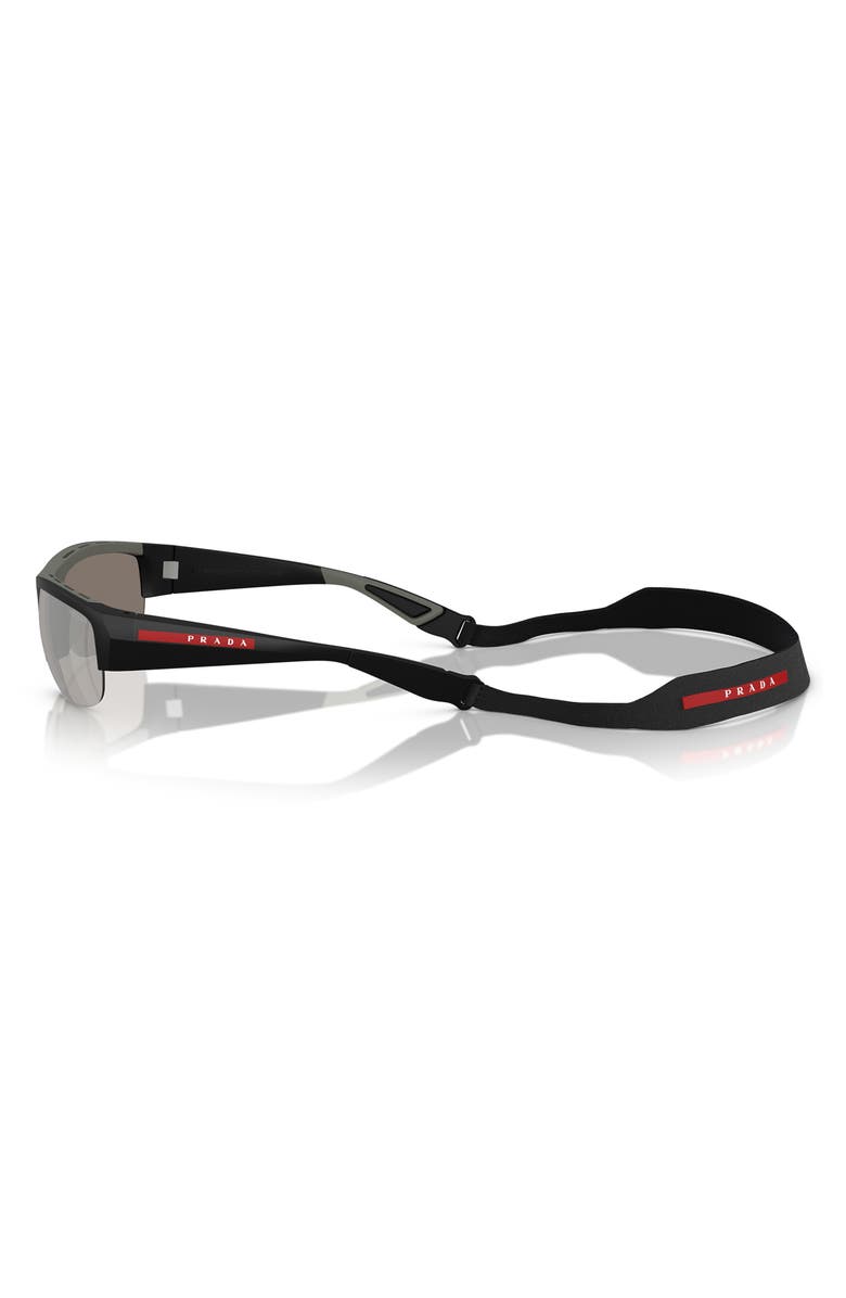 Prada PS A01S 69mm Mirrored Semirimless Pillow Sunglasses, Alternate, color, Grey Mirror