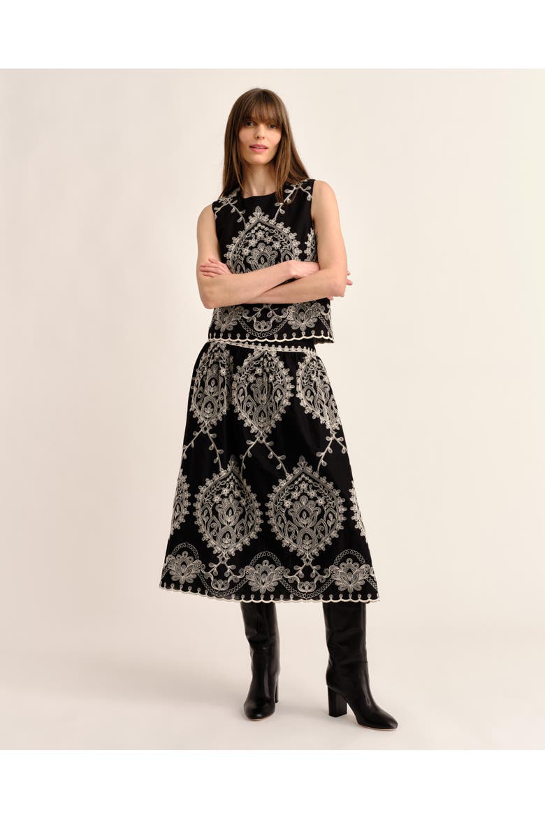 SP26 Georgia Midi Skirt - Black, Main, color, Black