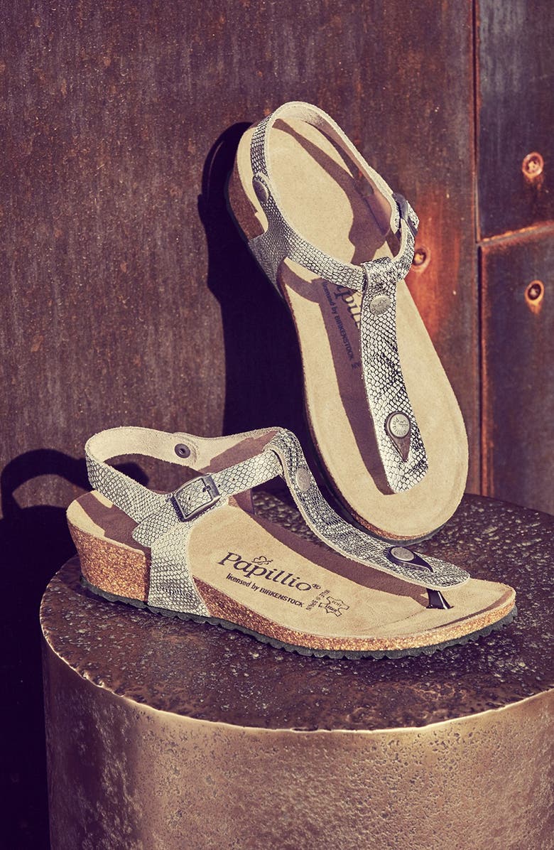 Birkenstock Papillio By Birkenstock 'Ashley' T-Strap Wedge Sandal, Main, color,