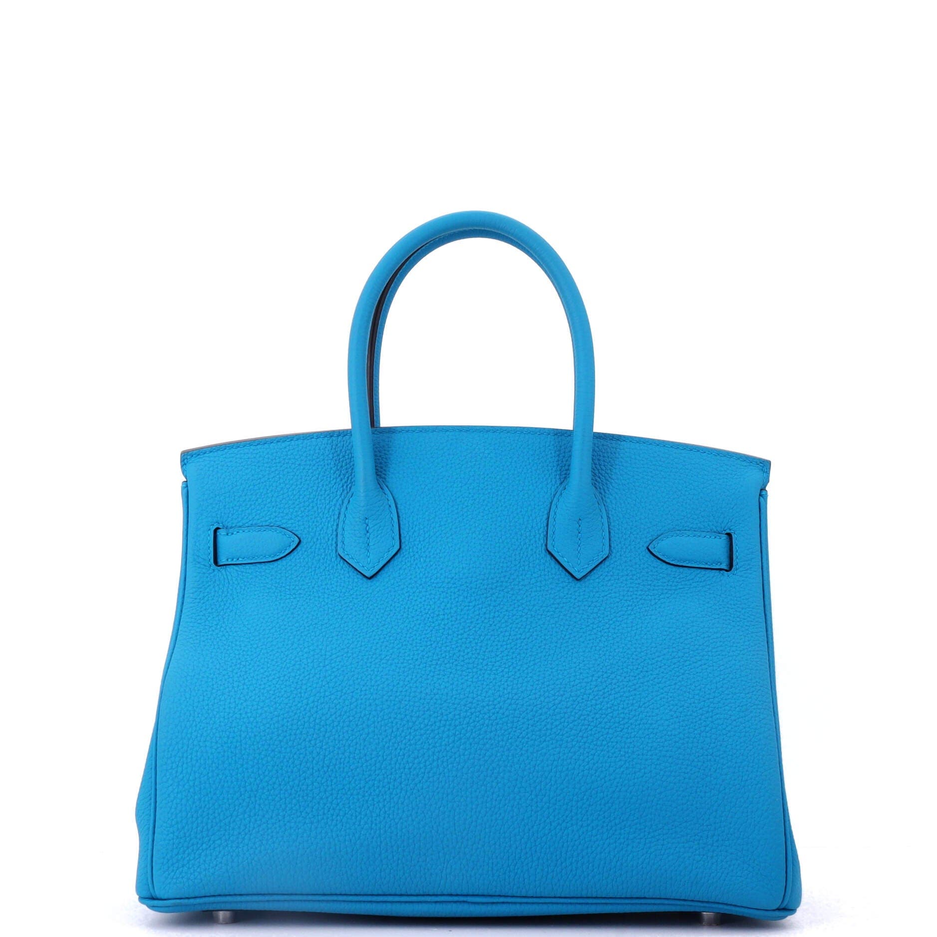 Pre-Owned Hermes Birkin Handbag Blue Togo with Palladium Hardware 30, Alternate, color, Bleu Zanzibar