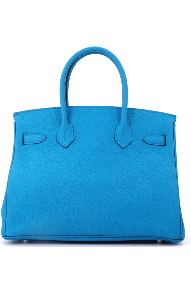 Pre-Owned Hermes Birkin Handbag Blue Togo with Palladium Hardware 30, Alternate, color, Bleu Zanzibar
