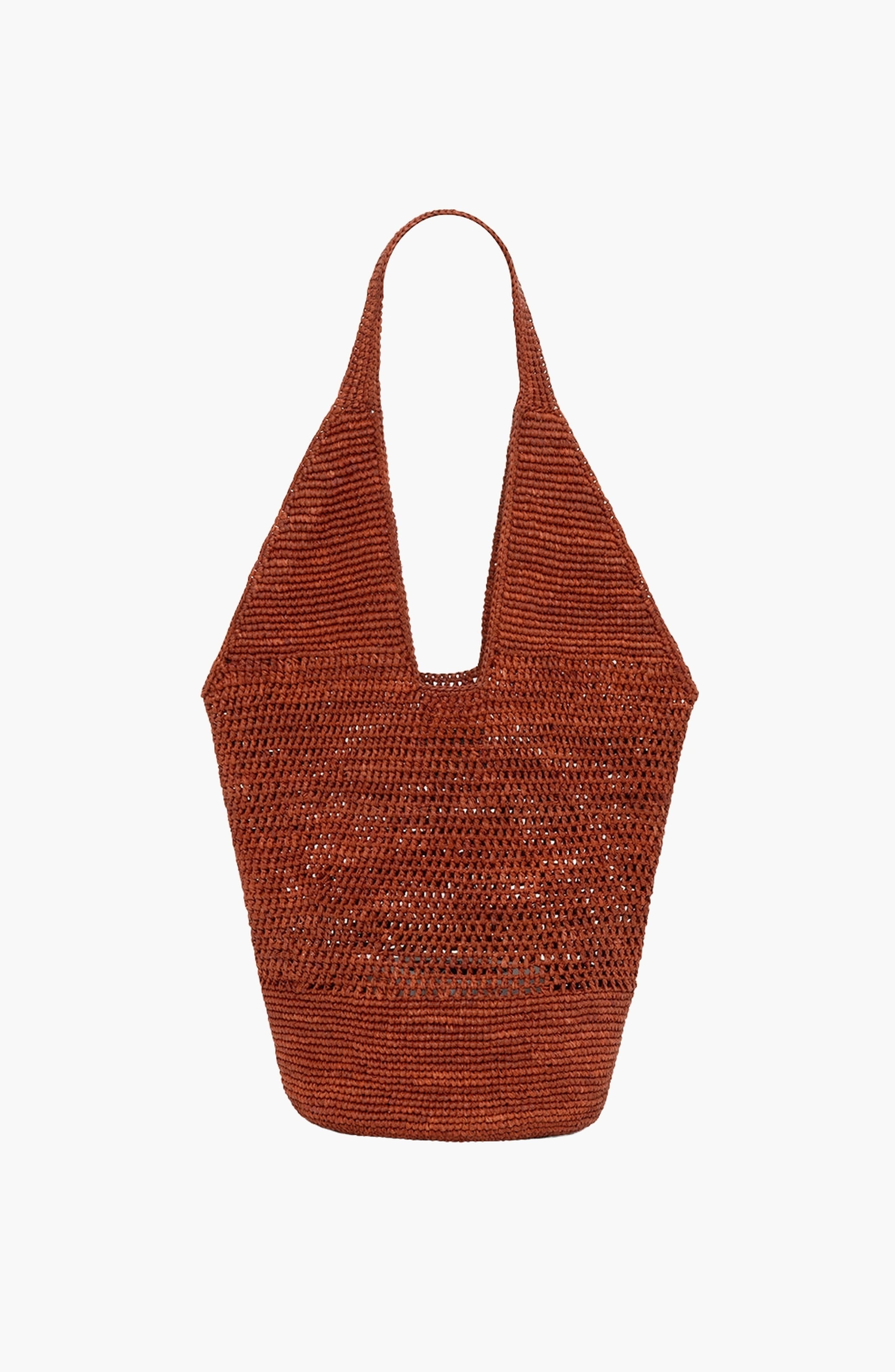 Leah Logo Hobo Raffia, Alternate, color, Red Terracotta